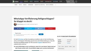 
                            3. WhatsApp-Verifizierung fehlgeschlagen? So klappt es doch! – GIGA