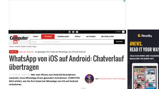 
                            7. WhatsApp von iOS auf Android: Chatverlauf übertragen - Computer Bild