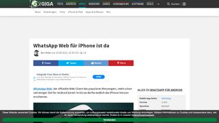 
                            13. WhatsApp Web für iPhone ist da – GIGA