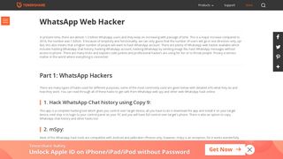 
                            9. WhatsApp Web Hacker - Tenorshare