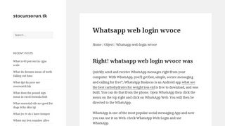 
                            12. Whatsapp web login wvoce - stocunsorun.tk