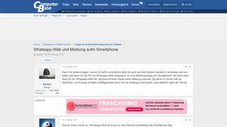 
                            2. Whatsapp-Web und Meldung aufm Smartphone | ComputerBase Forum