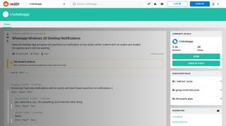
                            11. Whatsapp Windows 10 Desktop Notifications : whatsapp - Reddit