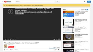 
                            4. Whatscall user authorization error fix latest January 2017 - YouTube