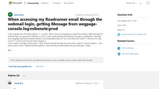 
                            11. When accessing my Roadrunner email through the webmail login ...