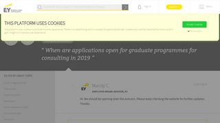 
                            6. When are applications open for graduate programmes for consulting ...