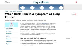 
                            9. When Back Pain Is a Symptom of Lung Cancer - Verywell Health