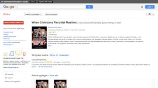 
                            12. When Christians First Met Muslims: A Sourcebook of the Earliest ...