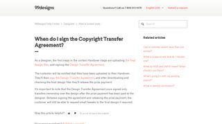 
                            13. When do I sign the Copyright Transfer Agreement? – 99designs Help ...