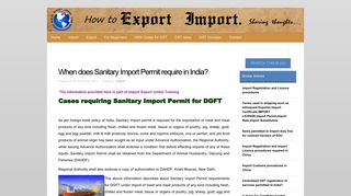 
                            7. When does Sanitary Import Permit require in India?