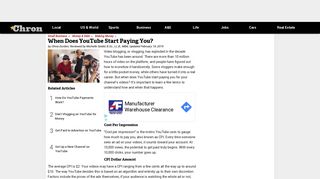
                            9. When Does YouTube Start Paying You? | Chron.com