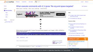 
                            10. When execute commands with cf, it gives “No org and space targeted ...