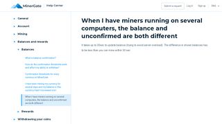 
                            4. When I have miner running on 2 computer, the balance ... - MinerGate