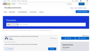 
                            12. when i try to send money from my paypal account i ... - The eBay ...