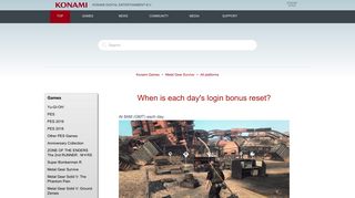 
                            9. When is each day's login bonus reset? – Konami Games