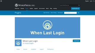
                            6. When Last Login – WordPress plugin | WordPress.org