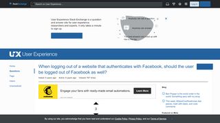 
                            11. When logging out of a website that authenticates with Facebook ...