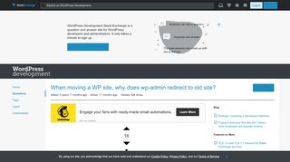 
                            10. When moving a WP site, why does wp-admin redirect to old site ...