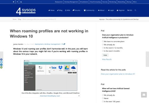 
                            4. When roaming profiles are not working in Windows 10 – 4sysops