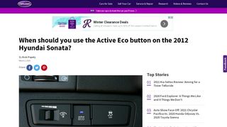 
                            7. When should you use the Active Eco button on the 2012 ... - Cars.com