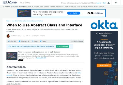 
                            3. When to Use Abstract Class and Interface - DZone Java