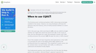 
                            8. When to use CQRS? | @RisingStack