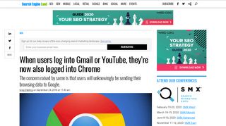 
                            7. When users log into Gmail or YouTube, they're now also logged into ...