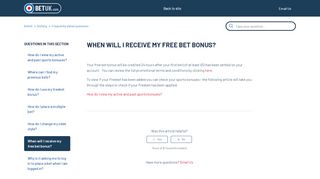 
                            7. When will I receive my free bet bonus? – BetUK