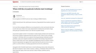 
                            8. When will the eGyanKosh website start working? - Quora