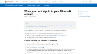 
                            3. When you can't sign in to your Microsoft account - Microsoft Support