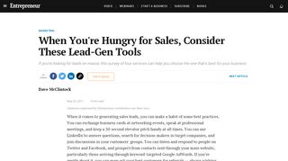 
                            6. When You're Hungry for Sales, Consider These Lead-Gen Tools