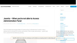 
                            9. When you're not able to Access Joomla Administration Panel