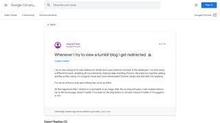 
                            3. Whenever I try to view a tumblr blog I get redirected - Google ...