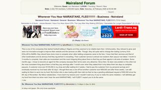 
                            5. Whenever You Hear NAIRASTAKE, FLEE!!!!!!!! - Nairaland Forum