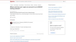 
                            2. Where and how can I open an account in an LCEXCH betting website ...