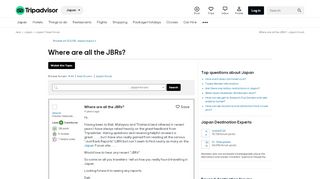 
                            9. Where are all the JBRs? - Japan Forum - TripAdvisor