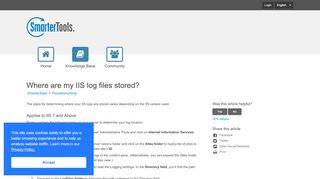 
                            6. Where are my IIS log files stored? - SmarterTools