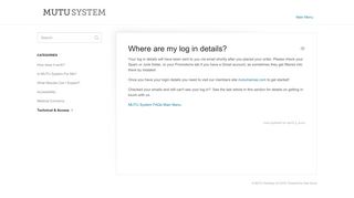 
                            1. Where are my log in details? - MUTU System FAQ