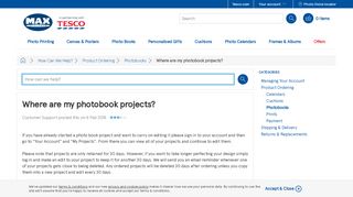 
                            8. Where are my photobook projects? - Tesco Photo