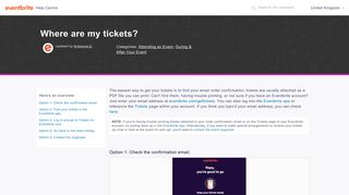 
                            11. Where are my tickets? | Eventbrite Help Centre