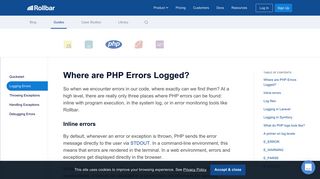 
                            12. Where are PHP errors logged - Rollbar