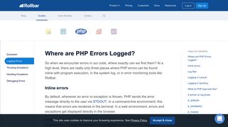 
                            6. Where are PHP errors logged - Rollbar