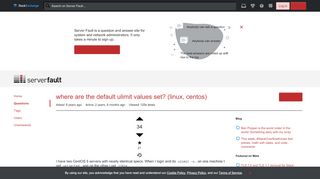 
                            8. where are the default ulimit values set? (linux, centos) - Server ...