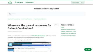 
                            11. Where are the parent resources for Calvert Curriculum? – Columbia ...