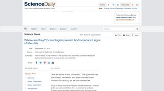 
                            9. Where are they? Cosmologists search Andromeda for signs of alien life