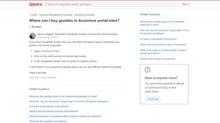 
                            10. Where can I buy goodies in Accenture portal sites? - Quora