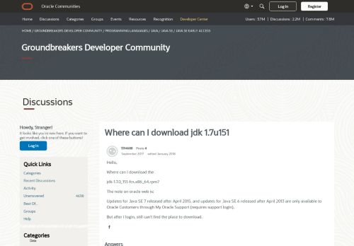 
                            3. Where can I download jdk 1.7u151 | Oracle Community