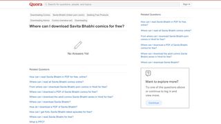 
                            10. Where can I download Savita Bhabhi comics for free? - Quora