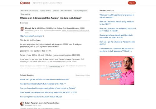 
                            3. Where can I download the Aakash module solutions? - Quora