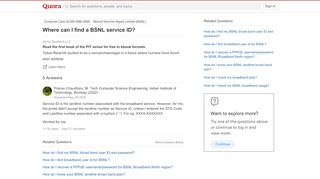 
                            8. Where can I find a BSNL service ID? - Quora